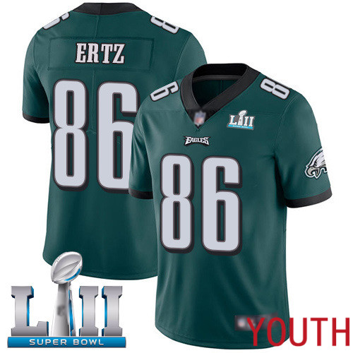 Youth Philadelphia Eagles #86 Zach Ertz Midnight Green Team Color Vapor Untouchable NFL Jersey Limited Player Super